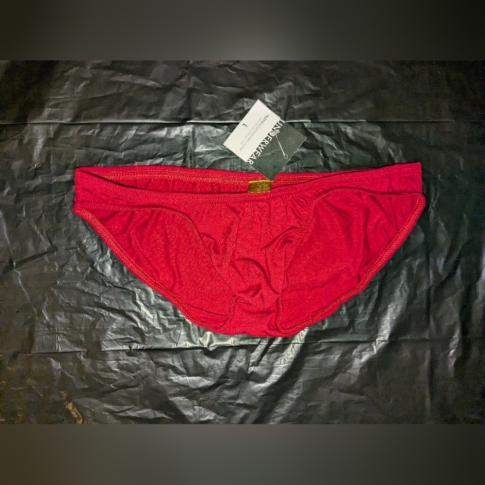 N2N Men's soft red Bikini brief Underwear Size L